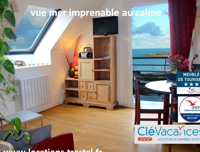 location N°24 de la résidence du Grand Large à 50m de la plage de Trestel en Trévou-Tréguignec  pour 2 personnes; Vue mer imprenable 